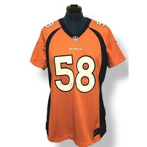 Nike Denver Broncos Custom #58 Jersey Adult XL Orange NFL Football Women’s